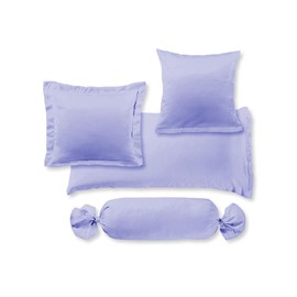 sleepling Satin Cushion Cover, Cushion Cover Made of 100% Silky Soft Cotton, Decorative Cushion, Sofa Cushion, 60 Degrees, Oeko-Tex 100, Made in EU, 40 x 60 cm, Lavender