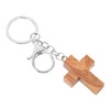 SAFIGLE 3pcs Cross Keychain Charm Wooden Cross Pendant Bag Accessory