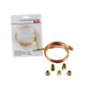 Universal Gas Thermocouple Kit, 23.6inch/600mm, Thermocouple with Nuts, Fireplace Replacement