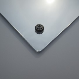 Glossy Gallery Rectangle Shatterproof Acrylic Safety Mirror with Screw Mount Set - 12in x 16in