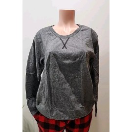 MNEMO nwt mens Mnemo 100% Cotton Long Sleeve Pajama Set medium Grey Red black plaid