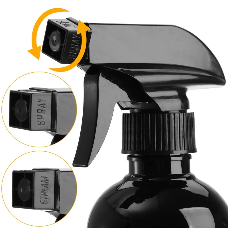 TOPZEA 12 Pack Empty Spray Bottles, 16oz Plastic Durable Black