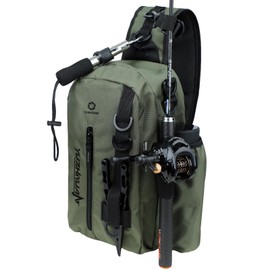 yuzhiyuan Fishing Bag with Rod Holder, Portable & Lightweight, Fishing Sling Bag – Fits Tackle Boxes & Gear, Fishing Gifts for Men