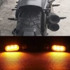 Motorcycle Mini Turn Signals LED Metal Indicators Lights Amber Lamps