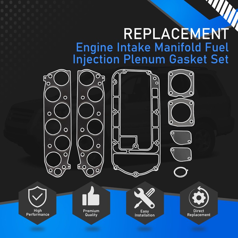 YzusGomumu Engine Intake Manifold Fuel Injection Plenum Gasket Set Compatible