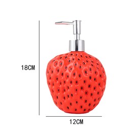 WAIT FLY Strawberry Shaped Soap Dispenser with Removable Pump, Refillable Lotion Soap Bottle, Dish Soap Dispenser, Hand Soap Dispenser, Home Decoration