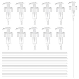 AHANDMAKER 10Pack 38mm Gallon Pump Dispenser - Leak Proof Dispenser for Hand Soap - Plastic Pump for Gallon Jug for Household & Commercial - Pump Lid Top Replacement for Lotion, Shampoo, Conditioner