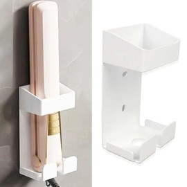 Perforated stand holder white curling iron stand / 타공거치대 홀더 화이트 고데기 거치대