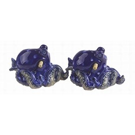 Blue Sky Clayworks 16090 Blue Octopus Salt and Pepper, Set of 2