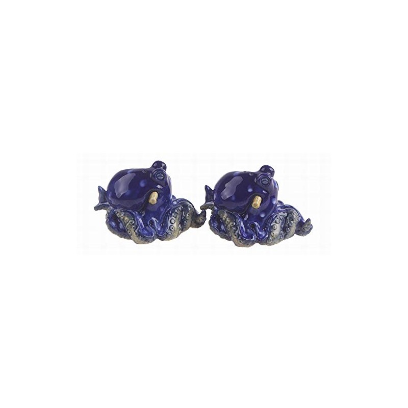 Blue Sky Clayworks 16090 Blue Octopus Salt and Pepper, Set