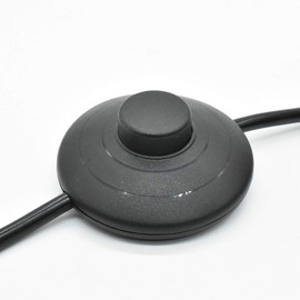 3 m Connection Cable Black with Earthing Contact Plug Type CEE 7/7 and Foot Pedal Switch - Power Cable 3 x 0.75 mm² 250 V
