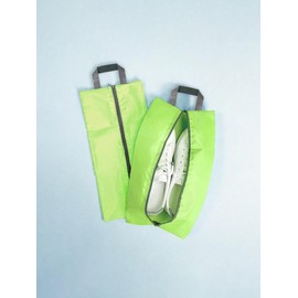 Foldable Zipper Shoe Bag, Waterproof Shoe Storage Bag, 1 Count Dust-proof Shoe Cover Bag for Outdoor Travel - Color: Green, Size: one-size