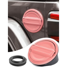 Savadicar - Cubierta de tapa de gas, fijación magnética para depósito de combustible compatible con Jeep Wrangler JL JLU 2 y 4 puertas, ABS + estructura de aleación de aluminio, accesorios de repuesto, color rosa