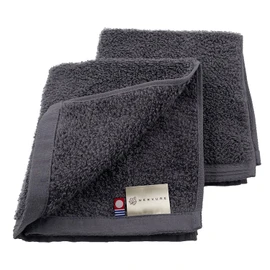 Imabari Towel, Hand Towel, Towel Set, Ryan, Premium, Medium, Thick, Highly Absorbent, Plain, Gray, Set of 2, Made in Japan, 100% Cotton, 13.4 x 15.0 inches (34 x 38 cm)