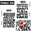 10 Sheets Waterproof Vinyl Letters Stickers, 1in 2in Self Adhesive