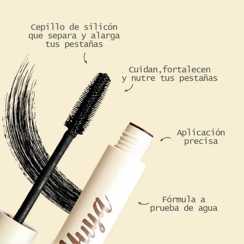 Set Máscara De Pestañas 10 Aceites + Labial Maleza
