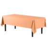 Party Solids Peach 54X108 Plastic Tablecloth Disposable Heavy Duty Party