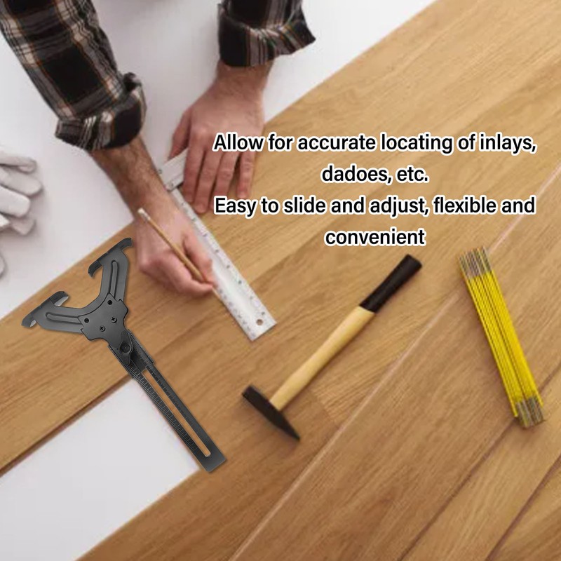 Compact Router Edge Guide for Fixed Base Full Metal Structure