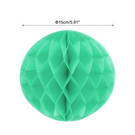 MECCANIXITY Paper Pom-Poms Flower Balls 6 Inch Paper Tissue Flower Balls for Party Flower Decoration Wedding Birthday Home Decoration Pack of 6,Mint Green