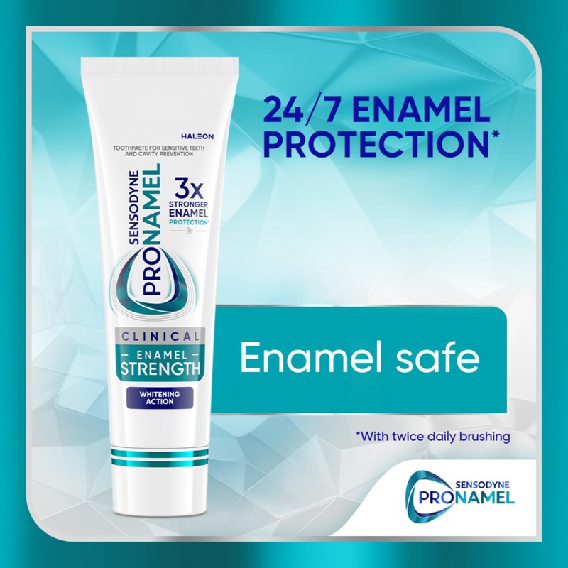 Sensodyne Pronamel Clinical Enamel Strengthening Toothpaste, Whitening Action, 3.4 oz