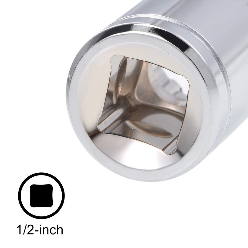 sourcing map 1/2-inch Drive E15 Universal Spline Socket Shallow 12