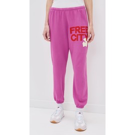 FREECITY Women's Large Sweatpants, Pinkbird, M