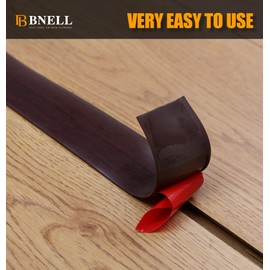 Bnell Floor Transition Strip Floor Cover Strips Self Adhesive Flooring Transitions Laminate Floor Strip Vinyl Floor Flat Divider Strip for for Joining Floor Gaps (10FT,2in, red Oak)