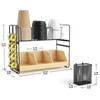 CACHOLIV Coffee Station Organizer for Countertop - Bamboo Bar Organizer