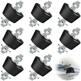 YOUNGSAY Pack of 8 Air Conditioning Shock Absorbers, Rubber Buffers, Air Conditioning M8, Non-Slip Rubber Bearing Shock Absorber for Air Conditioners and Engines (40 x 30 mm)