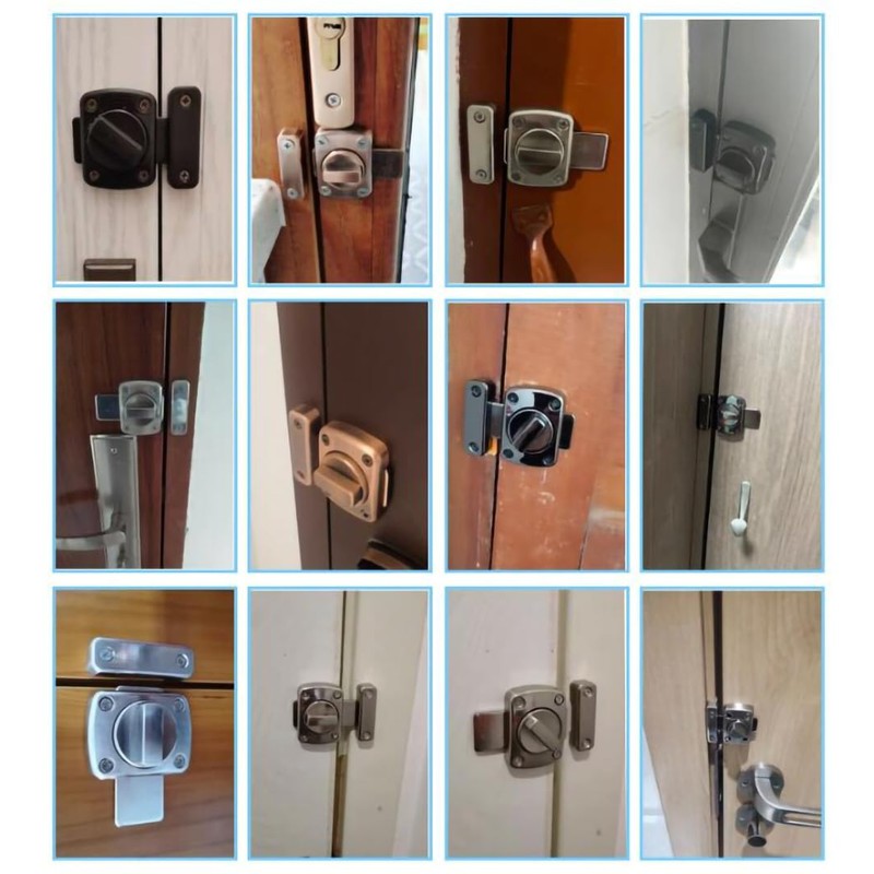 (1pc) Double Sided Rotating Sliding Bolt Lock Suitable for Doors