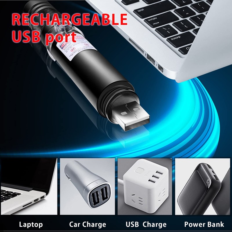 Red High Power Laser Pointer Long Range Rechargeable For Cats