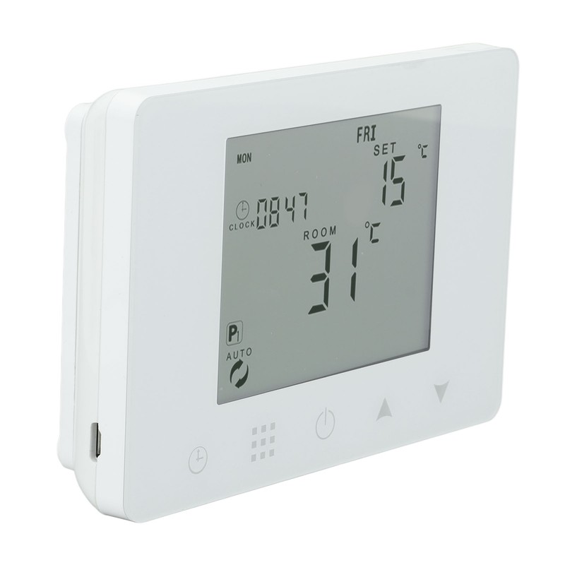 Wireless RF Temperature Controller Programmable LCD Backlit Display Smart Electric