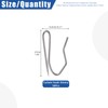 Glarks 58Pcs 1 Inch Sliver Metal Curtain Hooks, Rustproof Heavy