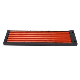 Zyyini Water Cooling Radiator, 120 240 360mm 17mm Thick Fan CPU Liquid Cooler,Multiple Pipes,Water Discharge G1 4 Heat Exchangers,for Computer (360mm)