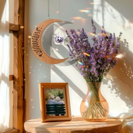 HN HAIINAA Memorial Gifts for Loss of Loved One, Unique Sympathy Gift Idea Crystal Ball Suncatcher, Crystal Ornament Rainbow Maker Bereavement Grief Gift for Loss of Mom Dad Husband Son Daughter