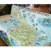 Sanibel-Captiva Islands Map Fleece Blanket - Hand-Drawn Original Art -