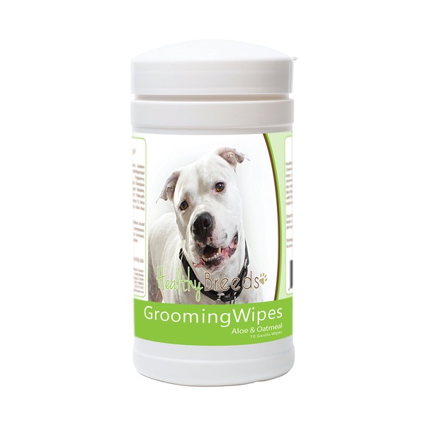 Healthy Breeds Dog Wipes Antibacterial for Pit Bull White -