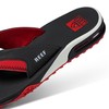 Reef Men's Fanning Pregame Flip-Flop, Black/Red, 12