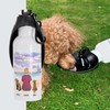 22Feels Personalisierte Hundetrinkflasche Gassi Frauen Geschenk Frauchen Hunde Wasserspender Unterwegs
