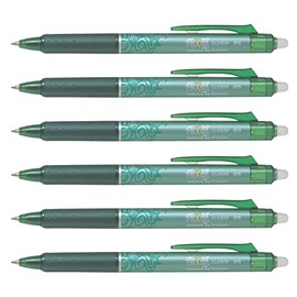 PILOT Set of 6 Retractable Frixion Ball Clicker Pens Fine Point Greenaa