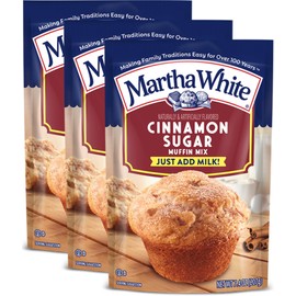 Martha White Cinnamon Sugar Muffin Mix, 7.4 oz (Pack of 3)