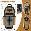 MELOTOUGH 7-Pocket Technician Pouch-Small Tool Belt Pouch with Belt Clip,Clip