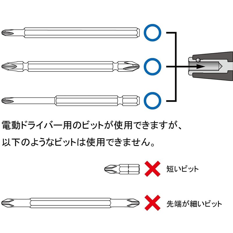 ベッセル(VESSEL) ボールグリップ 差替ドライバー (+2/+1&+3 ビット付) 220W-123
