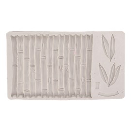 Silicone Mold Safe Elastic Grey Leaves Bamboo Design Tear Resistant Easy Demoulding DIY Baking Mold