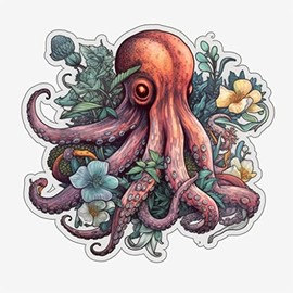 Octopus Vinyl Decal Sticker for Car, Laptop, Tumbler, More. #005781