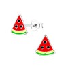 Watermelon Slice Earrings - 925 Sterling Silver
