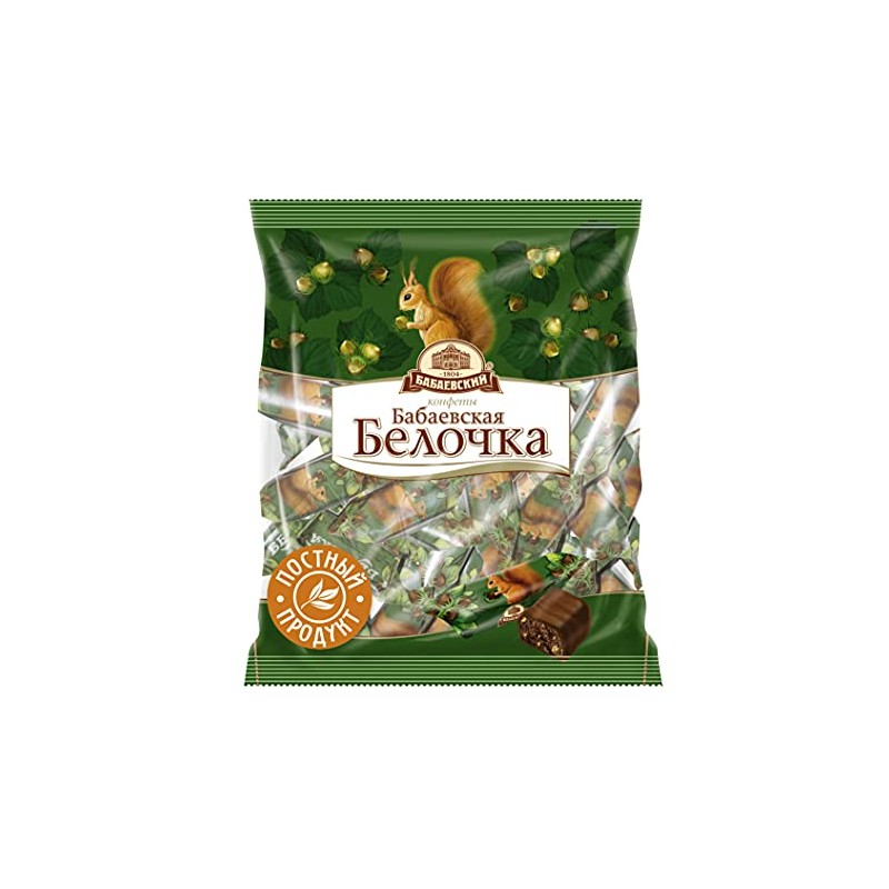 Krasnyi Oktyabr Belochka Babaevskaya Chocolate Glazed Candy Gourmet Bars with
