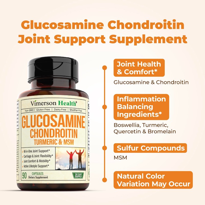 Glucosamine Chondroitin MSM and Turmeric Supplement - Joint Support Supplement