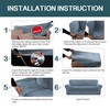 FantasDecor 4 Piece Sofa Cover Stretch Luxury Thick Velvet Sofa