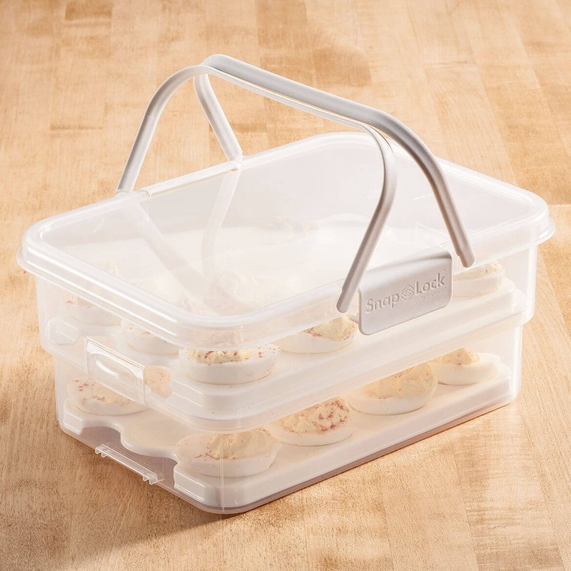 SnapLock by Progressive Collapsible Egg Carrier, One Size, White